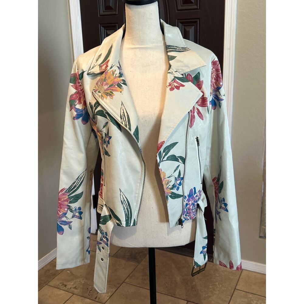 Flying Tomato Floral Jacket - Cream with Multicolor Accents